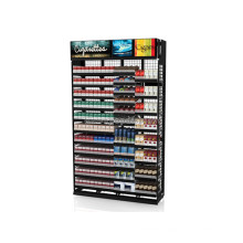 Simple Freestanding Retail Store Tobacco Promotional Large Metal Cigarette Shelving Display